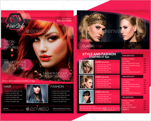 Beauty Salon Price List Flyer Design