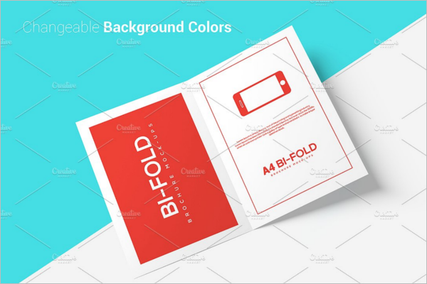 Bi Fold A4 Brochure Mockup Template