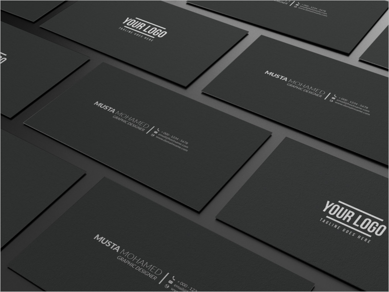 Black Business Card Template
