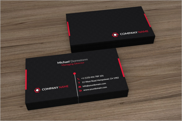 Black & Red Corporate Business Card
