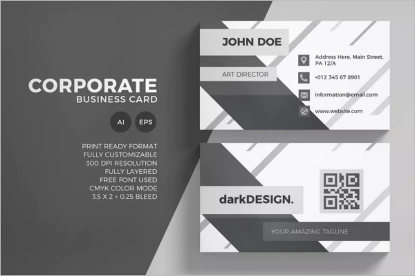 Black & White Business Card Corporate Design