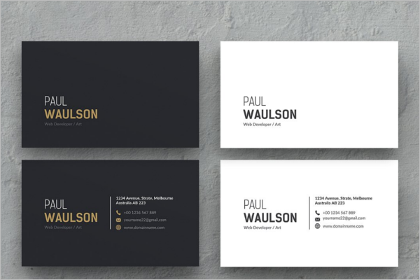 Black & White Business Card Design
