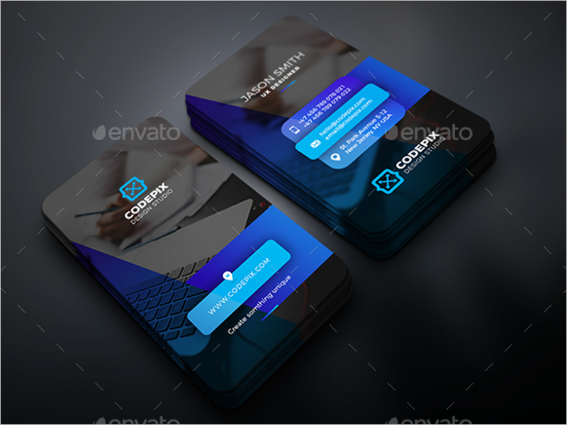 Blue Business Card Template