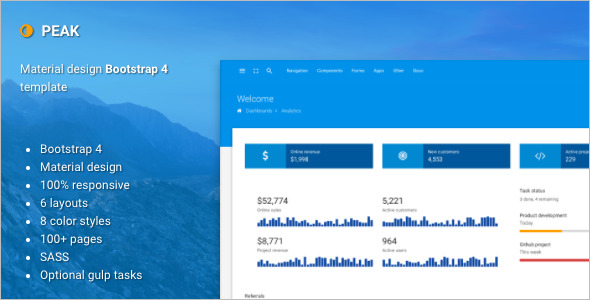 Bootstrap 4 Admin Template
