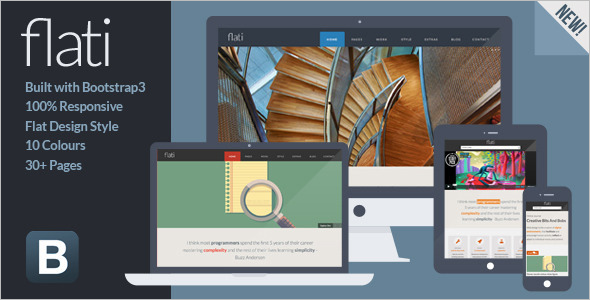 Bootstrap Flat Design Template