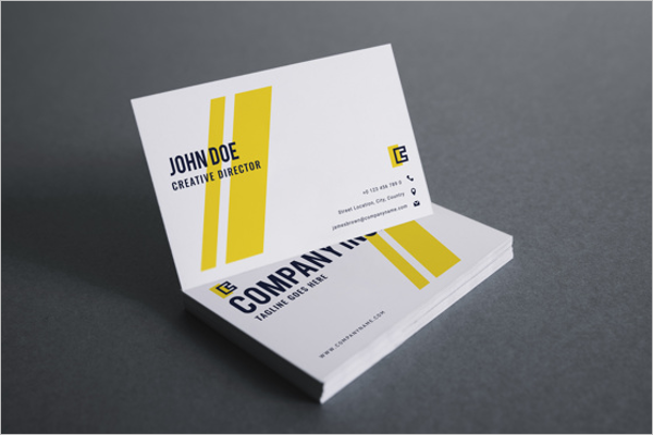 Brand Identity Yellow Business Card Template