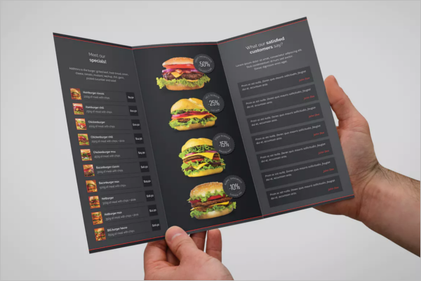 Burger Menu Card Template