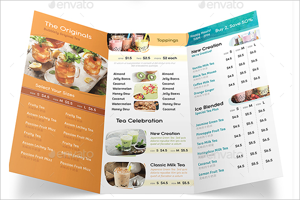 Cafe Tri-Fold Menu Template