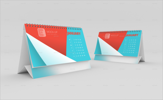 Calender Mockup Portrait Design