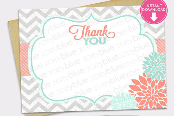 Chevron Thank You Card Template