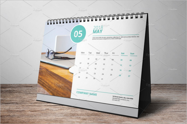 Clean Desk Calendar Mockup Template