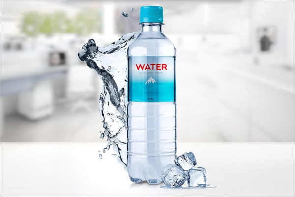 Clean Water Bottle Mockup Design