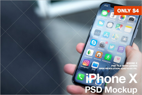 Clean iPhone X Mockup Design