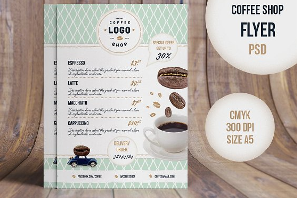 Coffee Flyer A5 Template