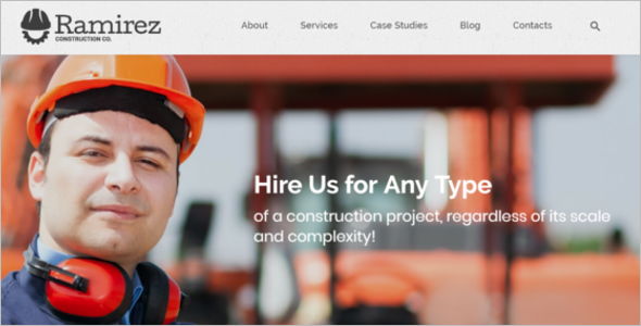 Construction Blog Design Template