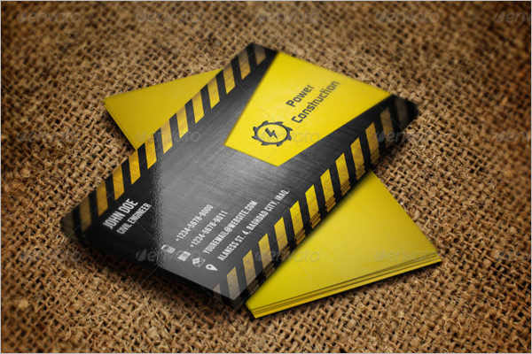 Construction Business Card Template