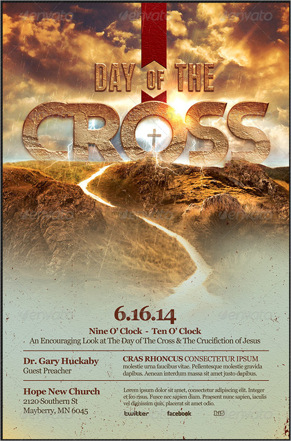 Cross Day Flyer Template