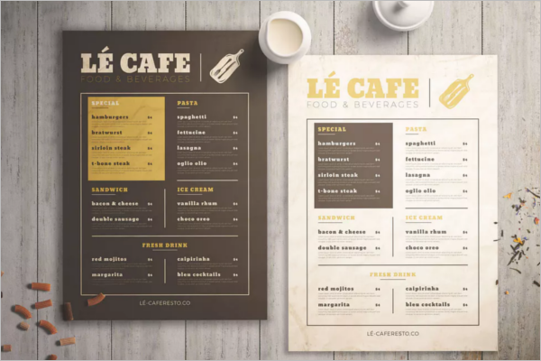 Customized Restaurant Menu Template