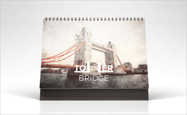 Desk Calender Mockup Template