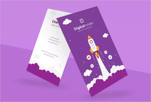 Digital Marketing Business Card Photoshop Template
