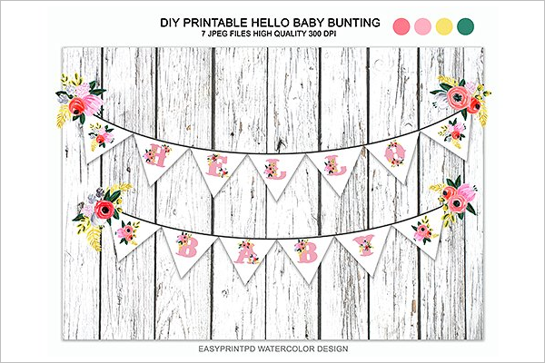 Diy Art Baby Shower Banner DesignÂ 