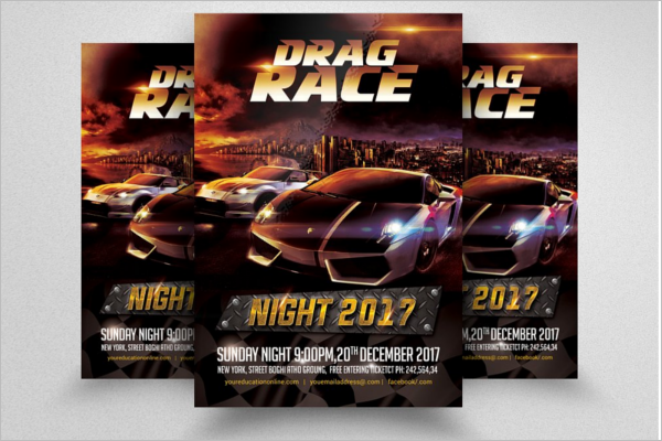 Drag Racing Flyer Template