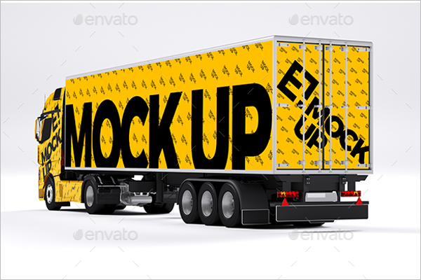 EditableÂ Truck Mockup Design