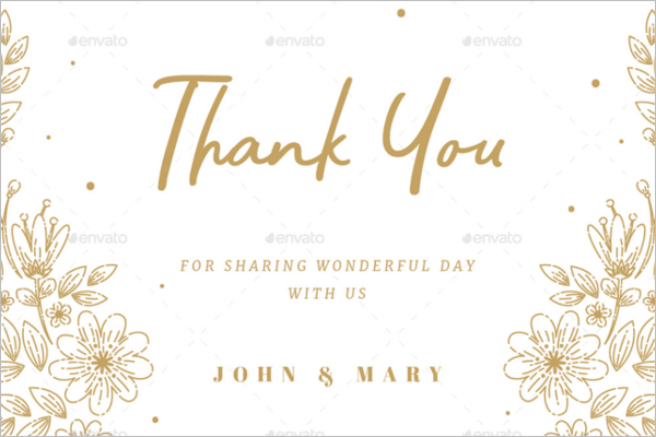 Elegant Floral Thank You Card Design