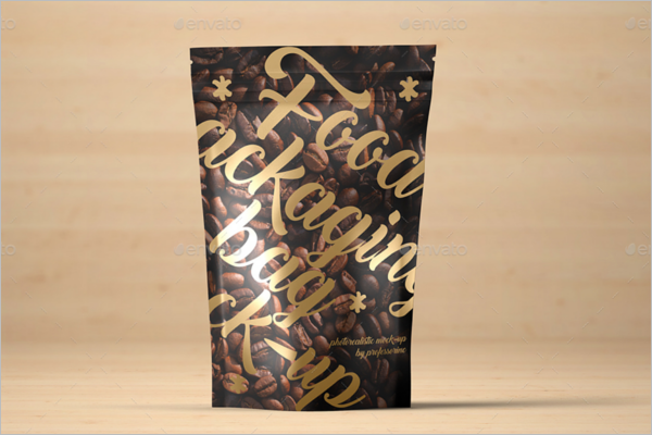 Elegant Food Bag Packaging Mockup