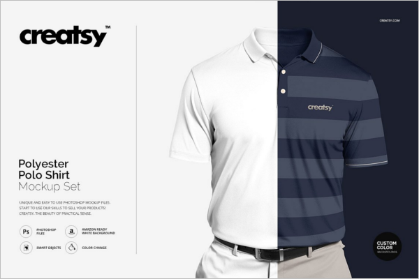 Elegant Polo t-Shirt Mockup