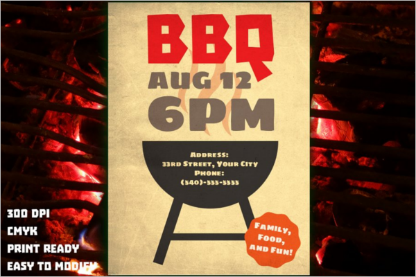 Employee BBQ Flyer Template