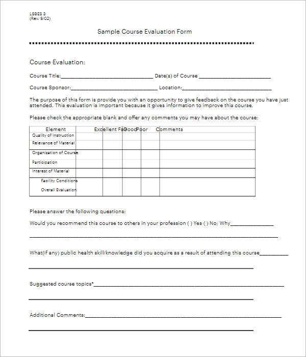 26+ Teacher Evaluation Forms Free PDF, Doc, Word Templates