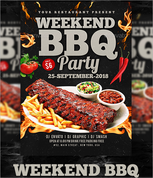 Fall BBQ Flyer Template