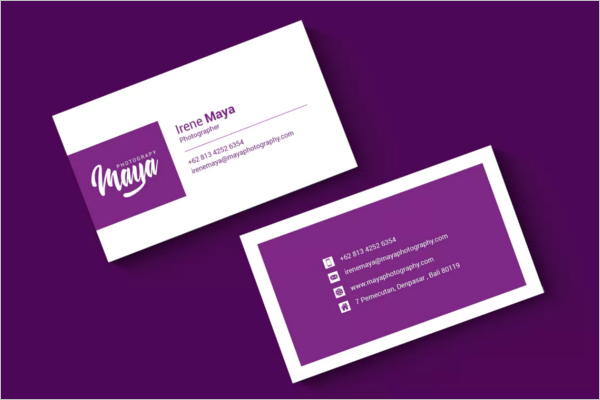 Feminine Photography Business Card Design