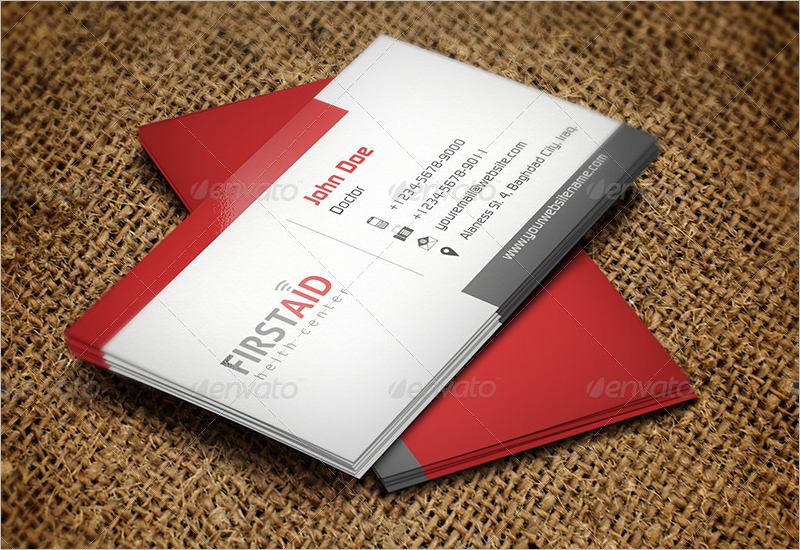 First Aid Hospital Business Card Template