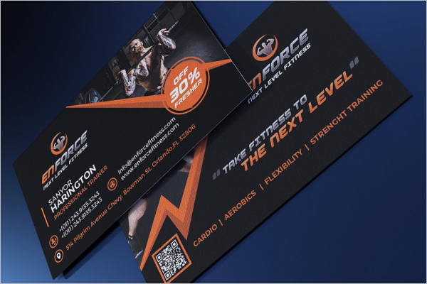 Fitness Sport Business Card Design