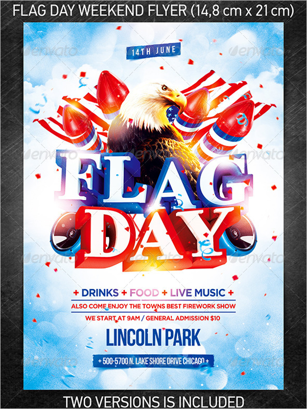 Flag Weekend Flyer Template