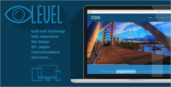 Flat Design Bootstrap Template