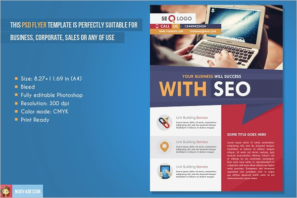 Flat SEO Flyer Template