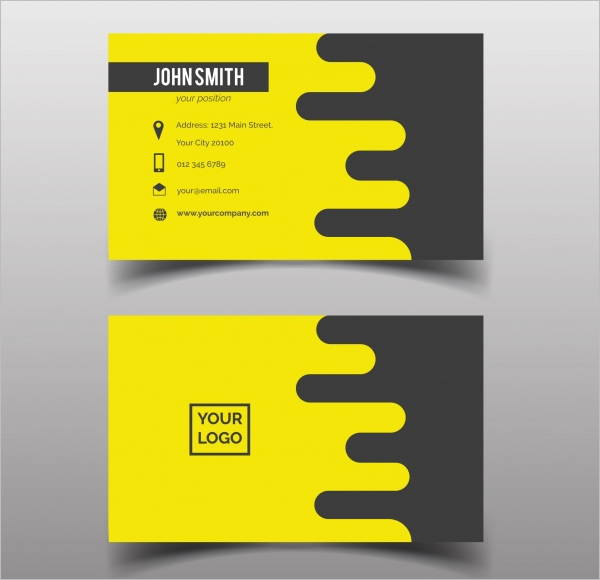 44 Yellow Business Card Templates Free Psd Vector Designs