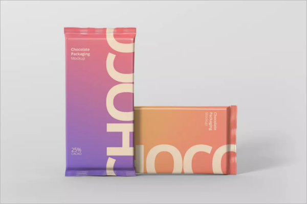 Foil Chocolate Packaging Mockup