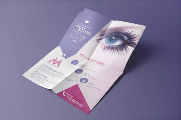 Folded Beauty Salon Flyer Design