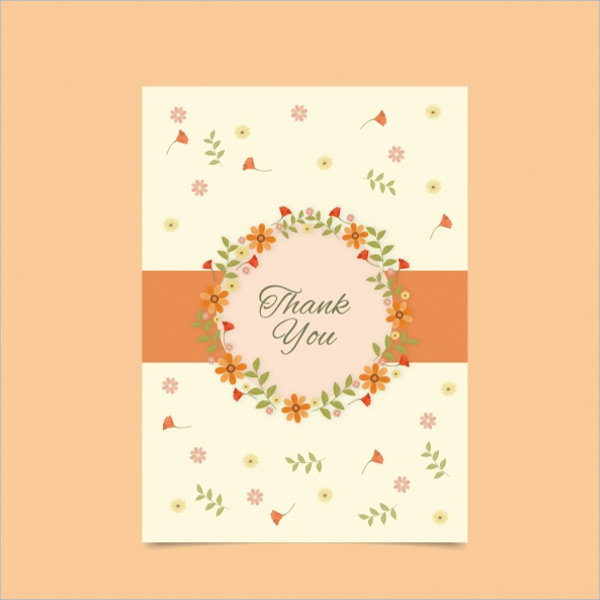 Free Floral Thank You Card Design