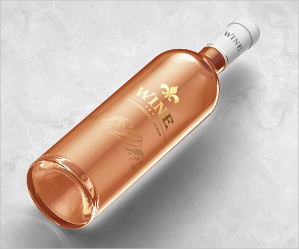 Free Wine Bottle Mockup
