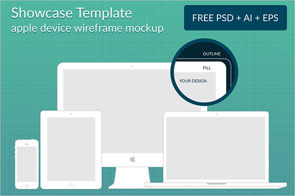 25+ Wireframe Mockups Free PSD Design Examples