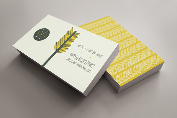 Free Yellow Business Card PSD Template