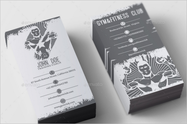 Gym Business Card Clean Design