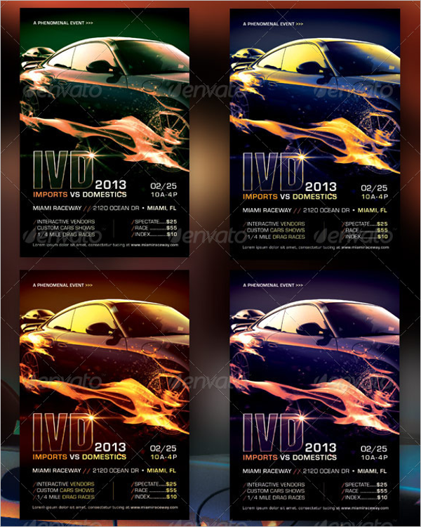 HD Racing Flyer Template