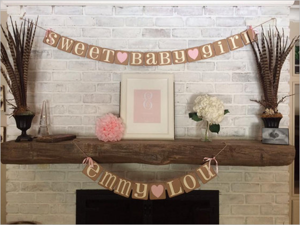 Hand Made Baby Shower Banner DesignÂ 