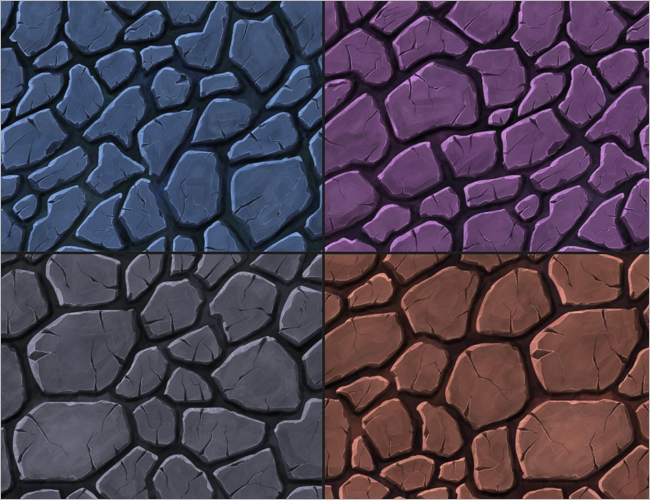 Handpainted Stone 3D Texture Design